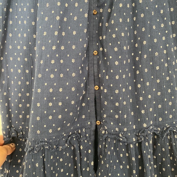 Ulla Johnson Navy Cotton Dress with Buttons - Picture 4 of 12